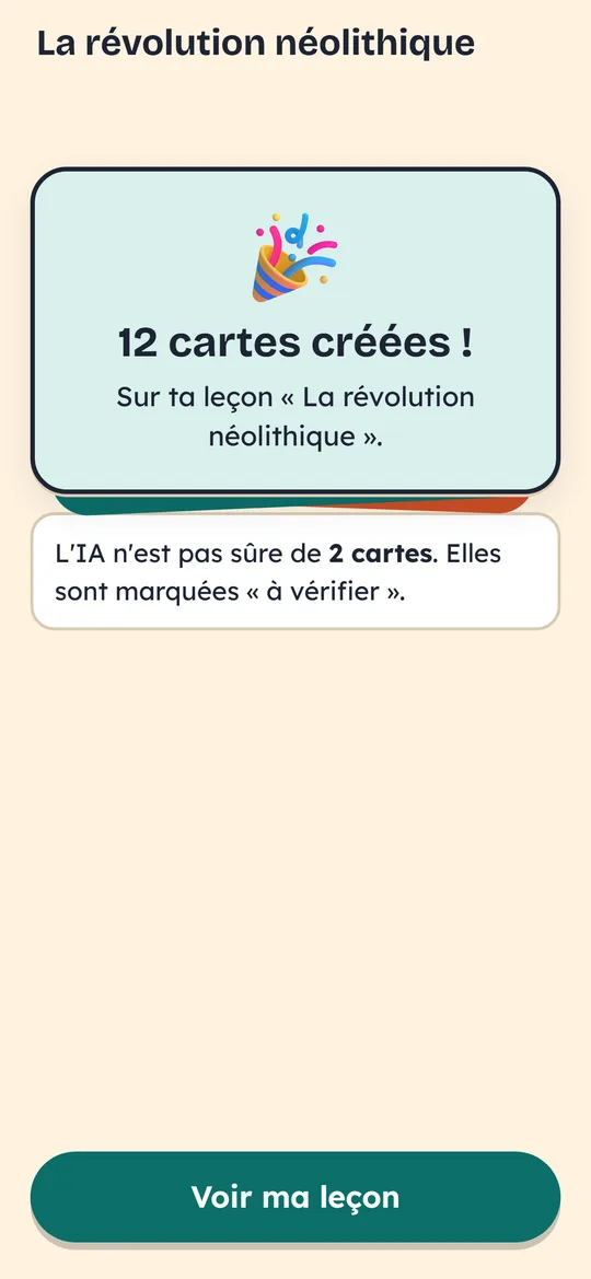 « 12 cartes créées ! » sur la leçon La révolution néolithique